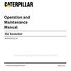 Caterpillar 352 Excavator Operation & Maintenance Manual (NDP00001-UP) PDF