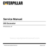 Caterpillar 355 Excavator Service Manual (NFG00001-UP) PDF Download 