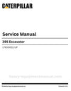 Caterpillar 395 Excavator Service Manual (LTK00001-UP) PDF Download