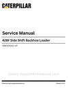 Caterpillar 428F Side Shift Backhoe Loader Service Manual (RAK00001-UP) PDF Download