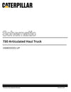 Caterpillar 730 Articulated Haul Truck Complete Schematic Manual H6W00001-UP 