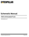 Caterpillar 730 EJ Articulated Truck Complete Schematic Manual 3F400001-UP