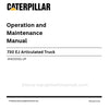 Caterpillar 730 EJ Articulated Truck Operation & Maintenance Manual (3F400001-UP) PDF