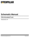 Caterpillar 735 Articulated Truck Complete Schematic Manual B1N00001-UP