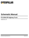 Caterpillar 772 OEM Off Highway Truck Complete Schematic Manual YW800001-UP
