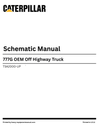 Caterpillar 777G OEM Off Highway Truck Complete Schematic Manual T4Y2000-UP