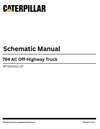 Caterpillar 794 AC Off-Highway Truck Complete Schematic Manual MT500001-UP