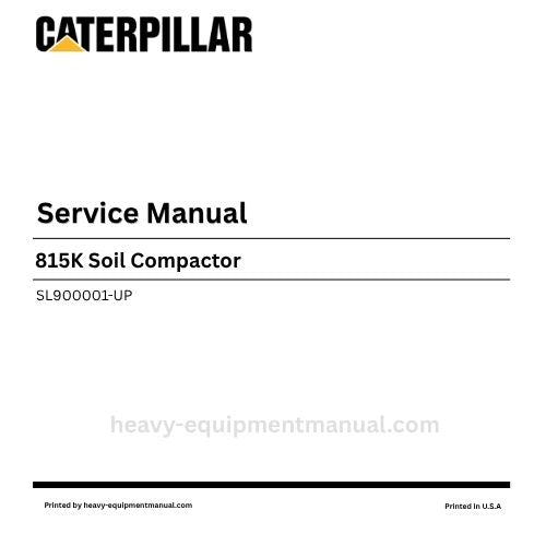 Caterpillar 815K Soil Compactor Service Manual (SL900001-UP) PDF Download
