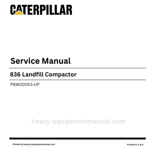 Caterpillar 836 Landfill Compactor Service Manual (P6W00001-UP) PDF Download