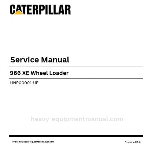 Caterpillar 966 XE Wheel Loader Service Manual (HNP00001-UP) PDF Download