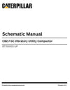 Caterpillar CB2.7 GC Vibratory Utility Compactor Complete Schematic Manual BT700001-UP