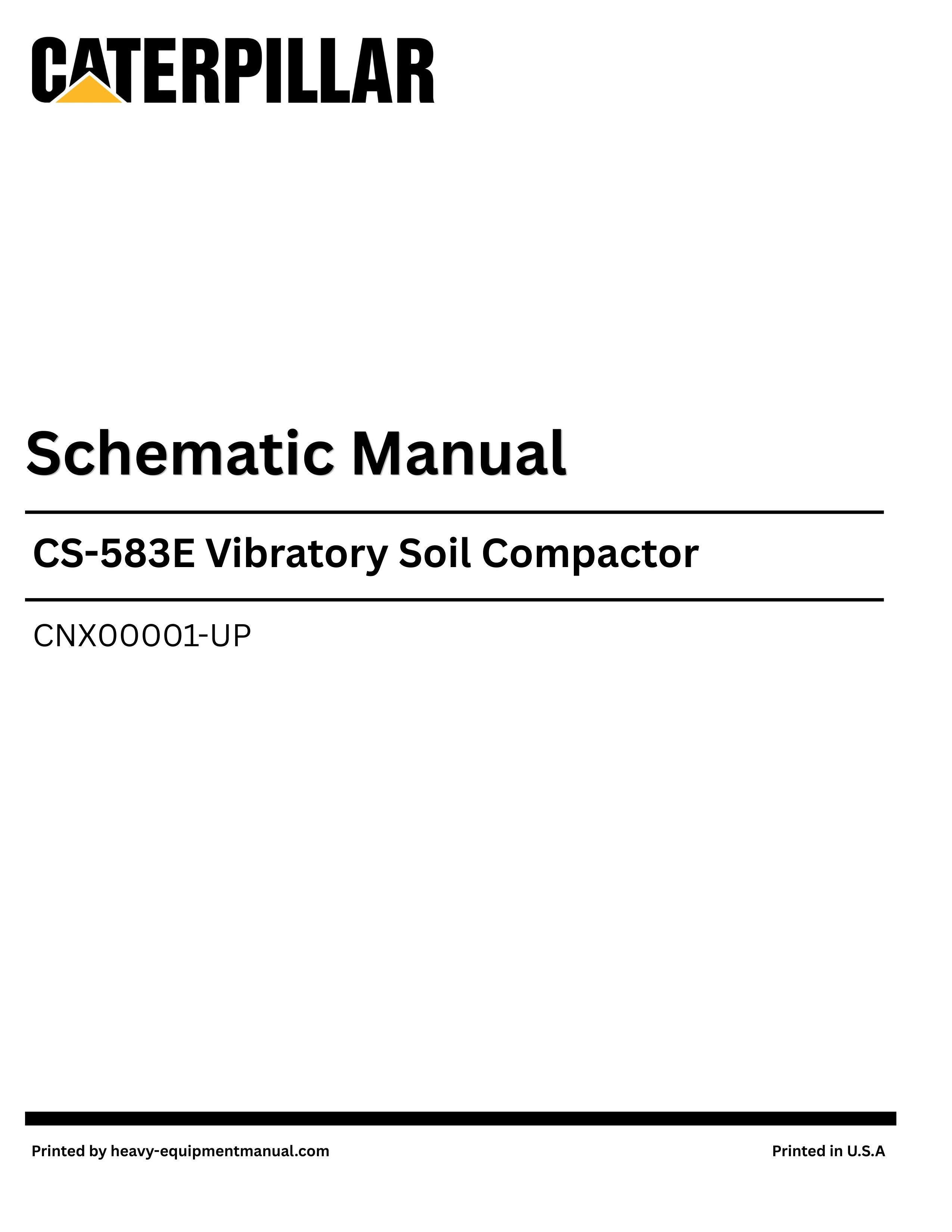 Caterpillar CS-583E Vibratory Soil Compactor Sc... – Heavy Equipment Manual