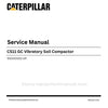 Caterpillar CS11 GC Vibratory Soil Compactor Service Manual (5GV00001-UP) PDF Download