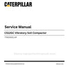 Caterpillar CS12GC Vibratory Soil Compactor Service Manual (TTK00001-UP) PDF Download