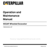 Caterpillar M314F Wheeled Excavator Operation & Maintenance Manual (FB400001-UP) PDF