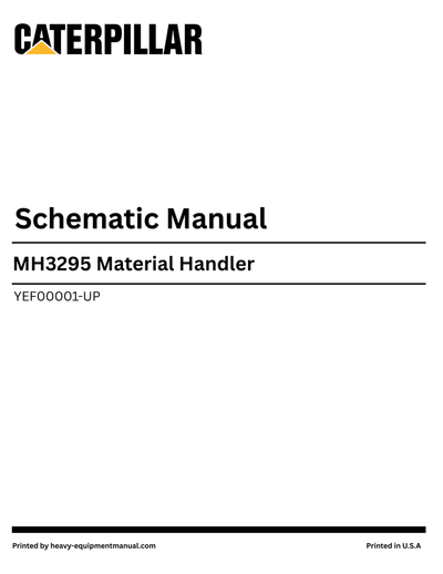 Caterpillar MH3295 Material Handler Complete Schematic Manual YEF00001-UP
