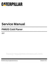 Caterpillar PM620 Cold Planer Service Manual (SN 8RF) PDF Download