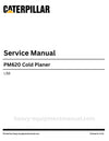 Caterpillar PM620 Cold Planer Service Manual (SN LB8) PDF Download