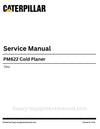 Caterpillar PM622 Cold Planer Service Manual (SN TPH) PDF Download