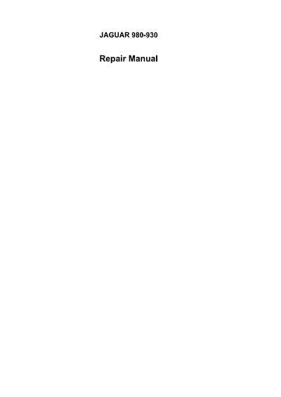 Claas Jaguar 980, 970, 960, 950, 940, 930 Forage Service Manual
