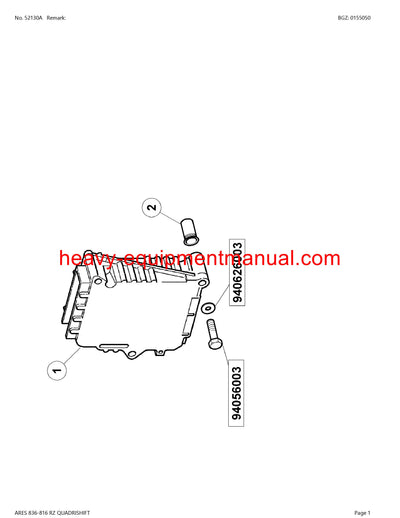 Download PDF Claas Ares 836-816 RZ Quardristhift Tractor Parts Manual 