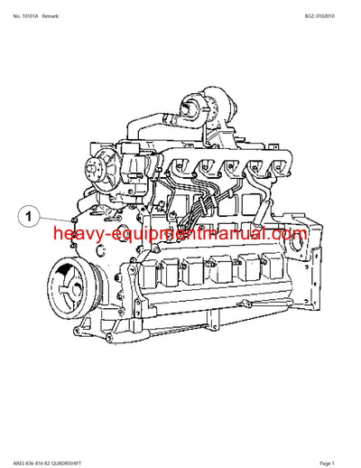 Download Claas Ares 836-816 RZ Quardristhift Tractor Parts Manual PDF 