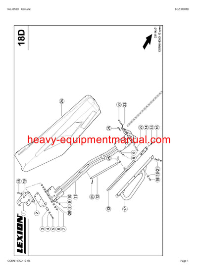 PDF Claas 12 - 06 Corn Head Combine Parts Manual