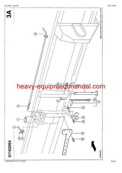 Download Claas Corn Head 12 8 6 Row Combine Parts Manual PDF