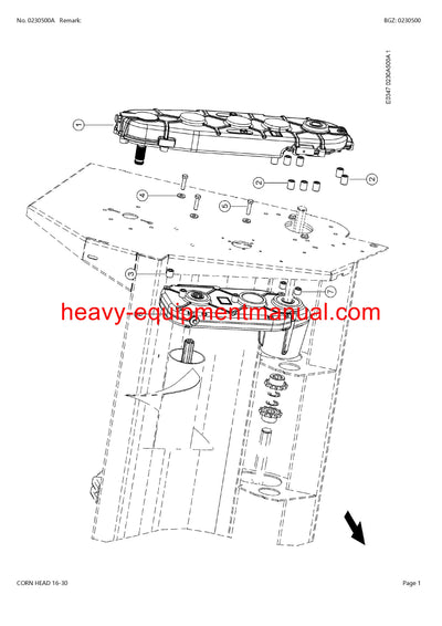 Download Claas Corn Head 16-30 Combine Parts Manual PDF 91501000-91599999