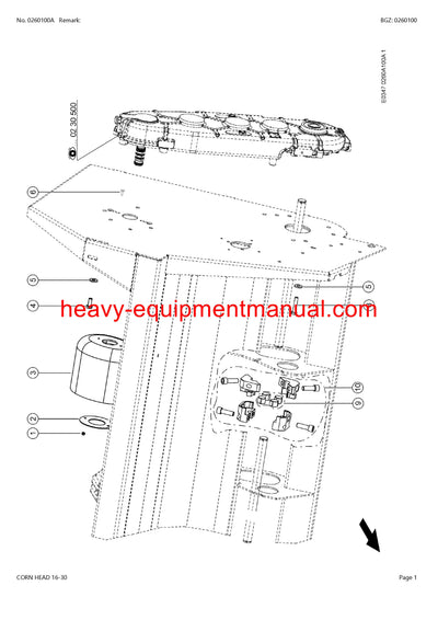 Download Claas Corn Head 16-30 Combine Parts Manual PDF 91501000-91599999