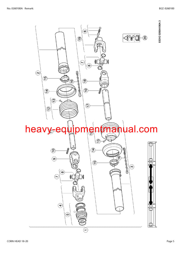 Download Claas Corn Head 18-20 Combine Parts Manual