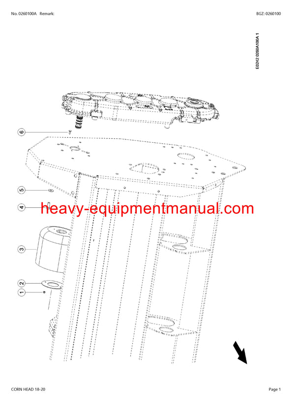 PDF Claas 18 - 20 Corn Head Combine Parts Manual Download