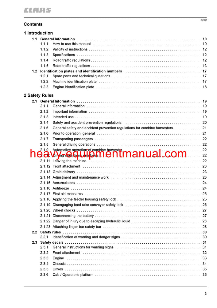 Download Claas Crop Tiger 30 Combine Harvester Operator's Manual