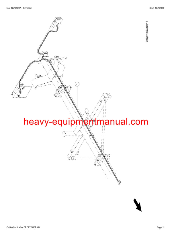 PDF Claas 40 Crop Tiger Cutterbar Trailer Parts Manual