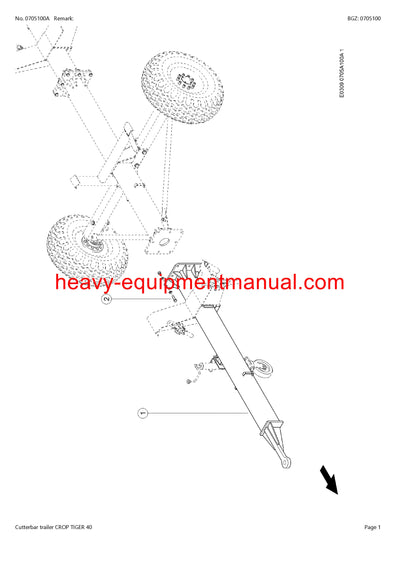 PDF Claas 40 Crop Tiger Cutterbar Trailer Parts Manual