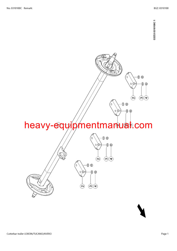 Download Claas Cutterbar Trailer Lexion Tucano Avero Combine Parts Catalog Manual