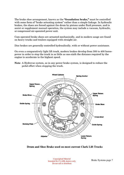 Clark Brakes BR-120 Technical Training Manual - PDF Download