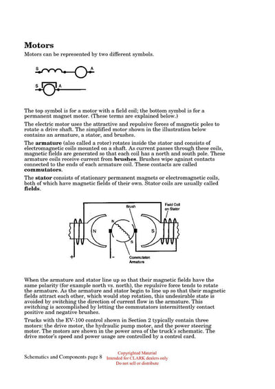 Clark ET-101 Forklift Schematics and Components Technical Training Manual - PDF Download