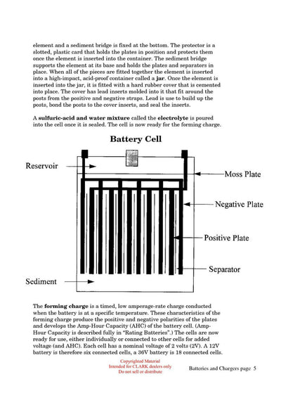 Clark ET-102 Forklift Batteries and Chargers Technical Training Manual - PDF Download