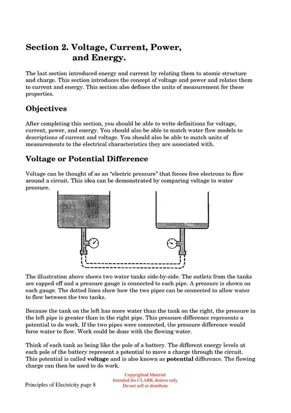 Clark Elec ET-100 Principles of Electricity Technical Training Manual - PDF Download