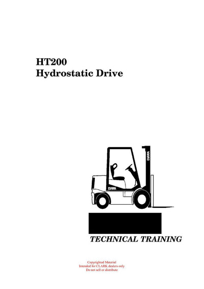 Clark HT-200 Forklift Hydrostatic Drive Technical Training Manual - PDF Download