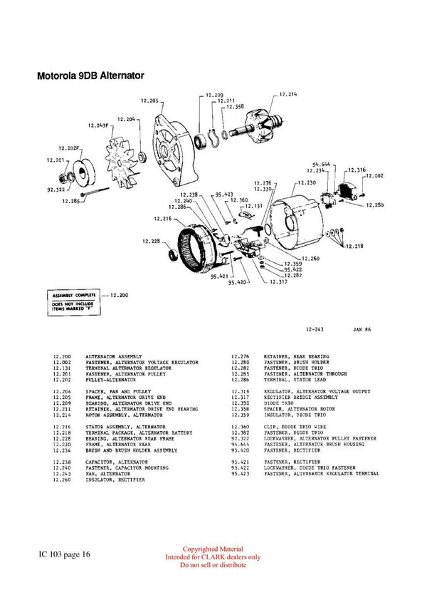 Clark IC-103 Forklift Electrical Systems IC Lift Trucks Technical Training Manual - PDF Download