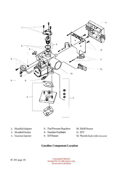 Clark IC-201 Forklift Fuel Injection Systems Technical Training Manual - PDF Download