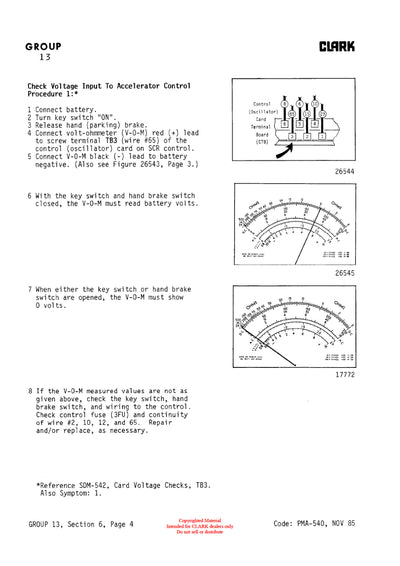 Clark PMA-540 Forklift Planned Maintenance & Adjustment Manual - PDF Download