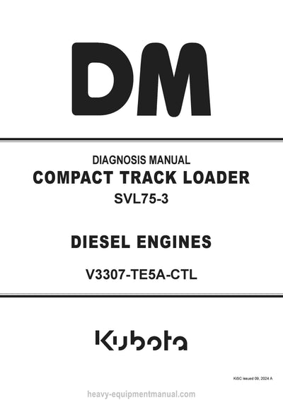 Kubota SVL75-3 Compact Track Loader Diagnosis Manual PDF Download