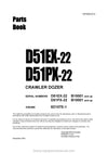 Komatsu D51PX-22 D51EX-22 Crawler Dozer Parts Manual SN B10001-UP