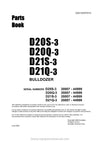 Komatsu D21Q-3 and additional models (JPN) Crawler Dozer Parts Manual SN 20007-44999