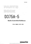 Komatsu D375A-5(JPN)-RADIO CONTROL Crawler Dozer Parts Manual SN 18020, 18040
