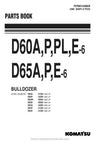 Komatsu D60PL-6 and additional models (JPN) Crawler Dozer Parts Manual SN 30001-UP