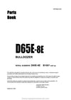 Komatsu D65E-8(BRA)-E Crawler Dozer Parts Manual SN B1001-UP